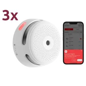 X-SENSE - Pack de 3 mini detector de humo autónomo X-Sense - Conexión con HUB SBS50 para comunicación (XS01-M-3PACK)