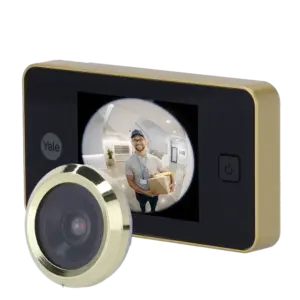 YALE - Mirilla digital - Cámara 0.3 Mpx | Ángulo de visión 105º - Pantalla LCD TFT 3.2" - (YALE-DOORVIEWER500-GOLD)