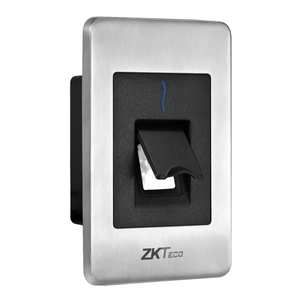 ZKTECO - Lector de acceso - Acceso por huella Silk ID y tarjeta MF - Indicador LED y acústico - (ZK-FR1500A-WP-MF)