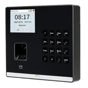 ZKTECO - Control de presencia y acceso simple - Huella, tarjeta EM y PIN - 3.000 huellas | 150.000 (ZK-TA-SENSE-FP-M2-1-W)
