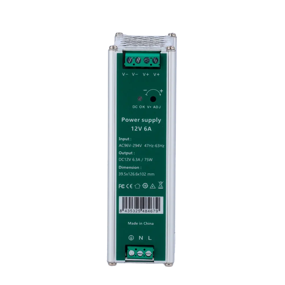 MARCA BLANCA - Fuente de alimentación industrial - Potencia máxima de salida eficiente de 75W - Suministro... (DC12V6A-DIN) - Imagen 2