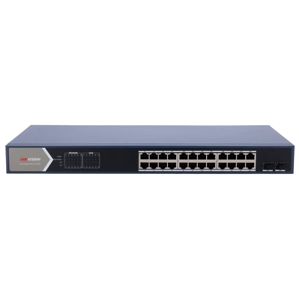 HIKVISION - Hikvision Switch PoE Gestionable - 24 Puertos PoE Gigabit + 2 Uplinks SFP Ópticos -... (DS-3E1526P-SI) - Imagen 2
