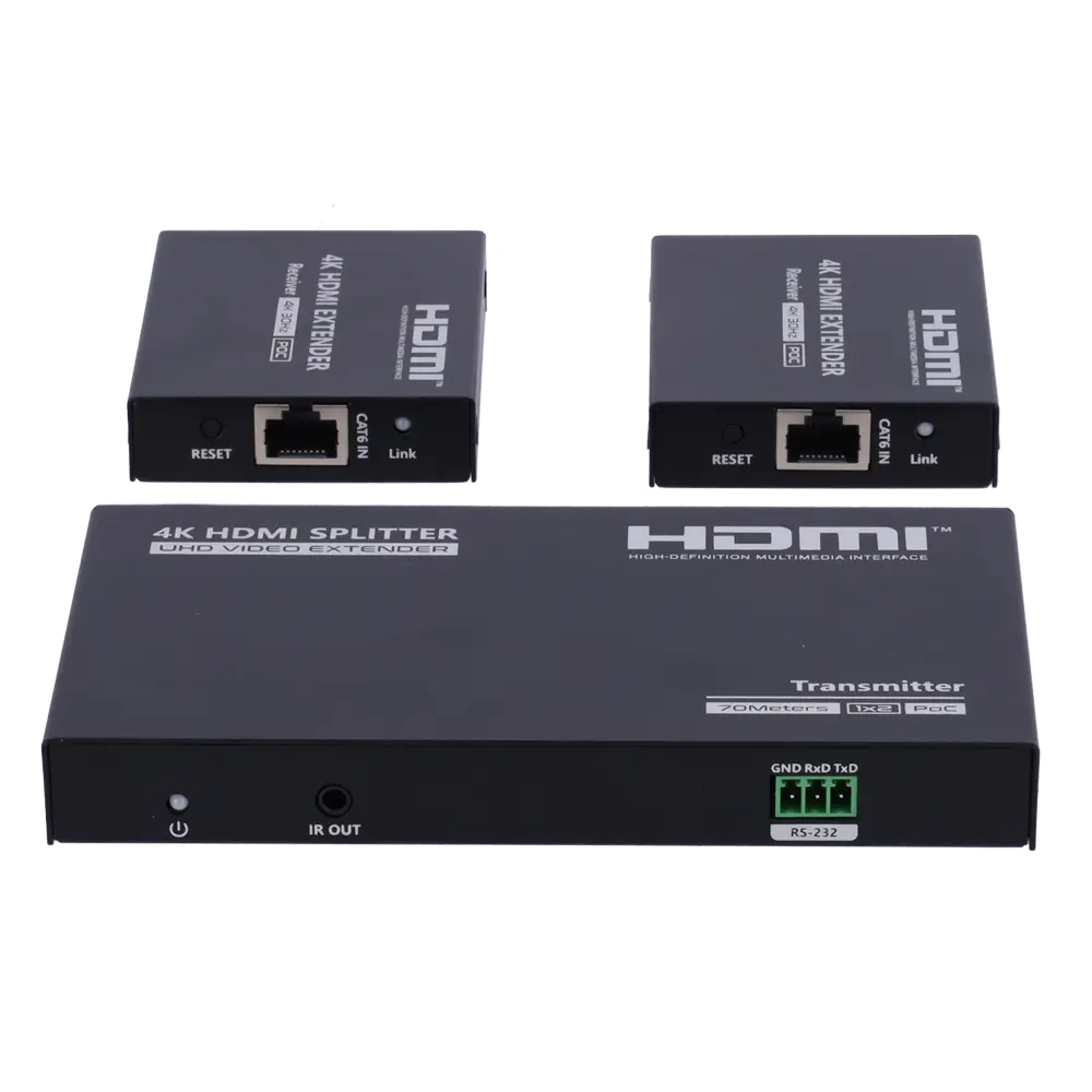 LENKENG - Extensor Splitter de señal HDMI - Alcance 40 m - Resolución 4K - Permite conexiones 1:2 -... (HDMI-SPL-1x2-4K30-CAT6-L) - Imagen 2