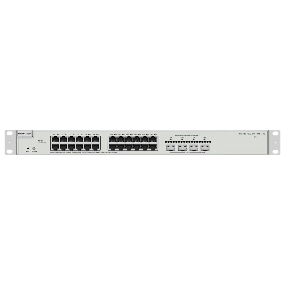 REYEE - Ruijie Reyee Cloud Managed L2+ Switch V2 - 28 Puertos Totales (24 PoE+ / 4 Uplinks 10G... (RG-NBS3200-24GT4XS-P-V2) - Imagen 2