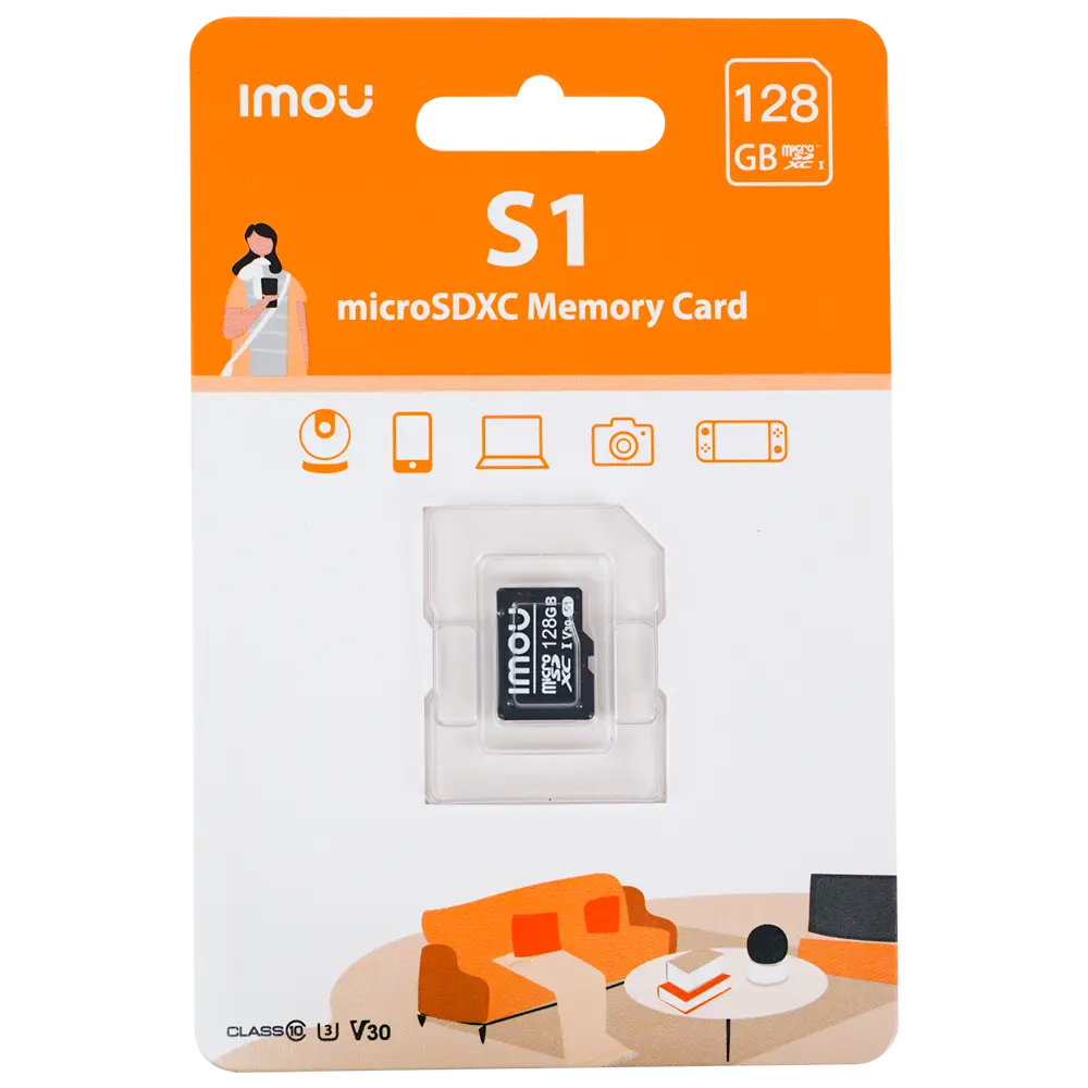 IMOU - Tarjeta microSD Imou - Capacidad 128 GB - Clase 10 | Velocidad R/W: 95/38 MB/s - Ciclos... (ST2-128-S1-IMOU) - Imagen 2