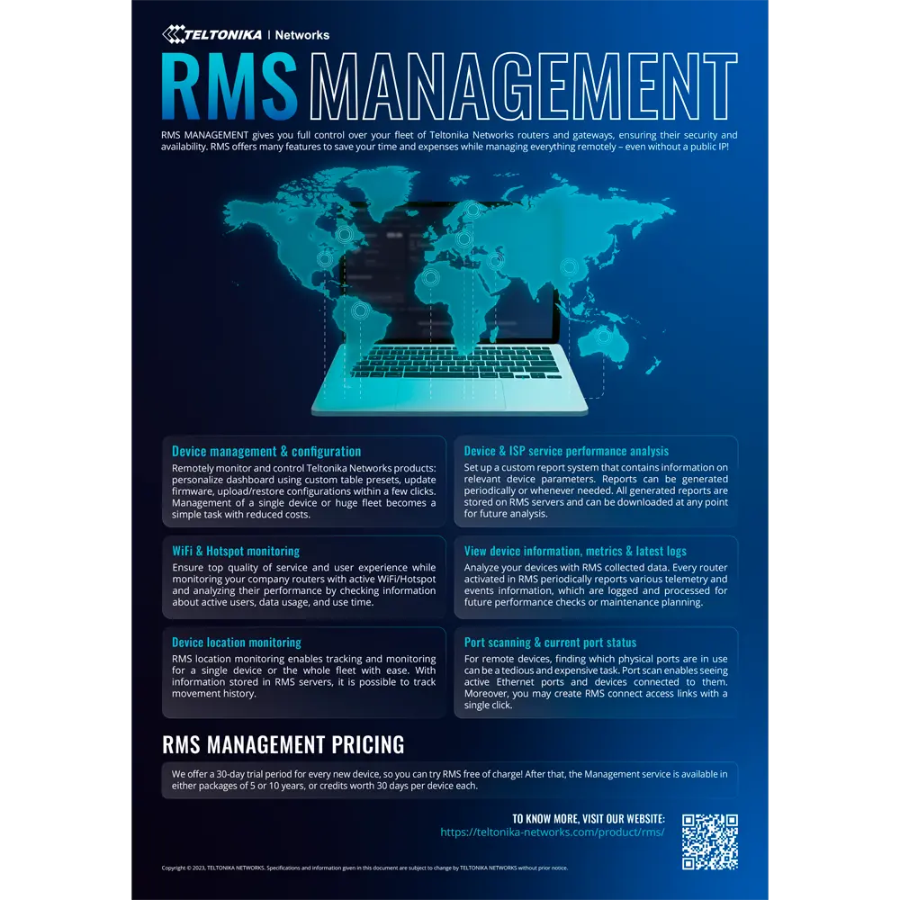 TELTONIKA - Licencias Plataforma Teltonika RMS - Pack de 5 años de Licencia - Monitorización remota... (TK-RMS-5Y) - Imagen 2