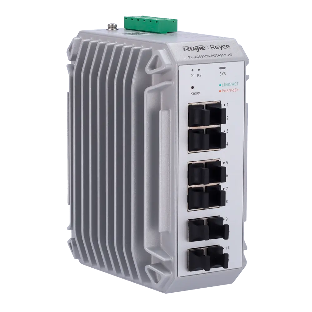 REYEE - Ruijie Cloud Managed Industrial L2 Switch - 12 Puertos Totales (8 GE / 4 Uplinks 1G SFP) -... (RG-NIS3100-8GT4SFP-HP) - Imagen 3