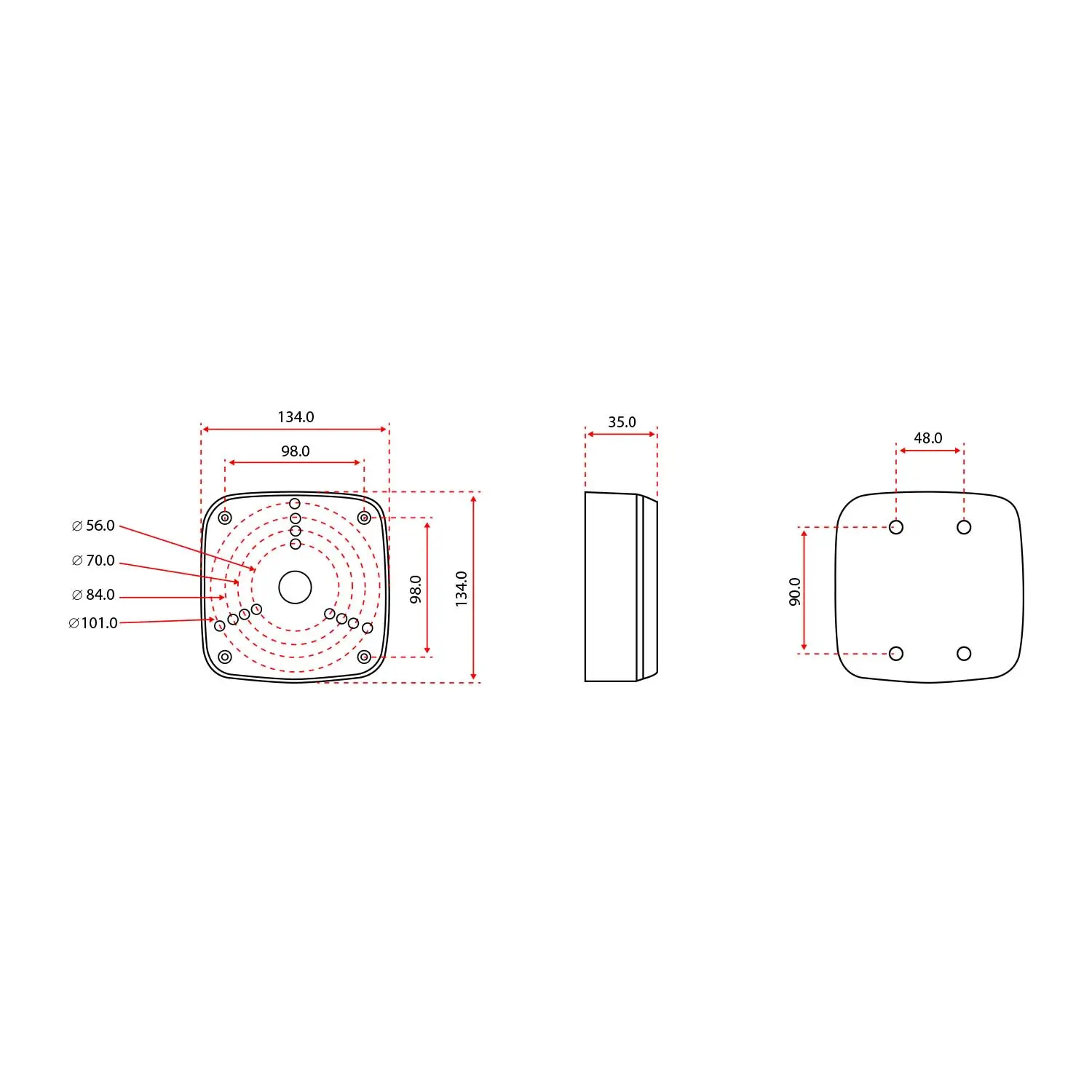 DAHUA - Caja de conexiones - Para cámaras bullet o domos - Apto para uso exterior - Instalación en... (PFA122) - Imagen 2