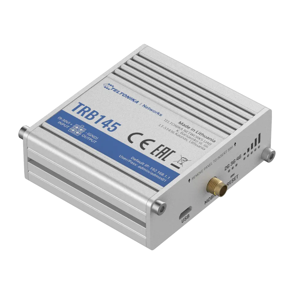TELTONIKA - Teltonika Gateway Industrial 4G LTE - Conectividad fiable con 4G LTE Cat 1 - Interfaz... (TK-TRB145) - Imagen 4