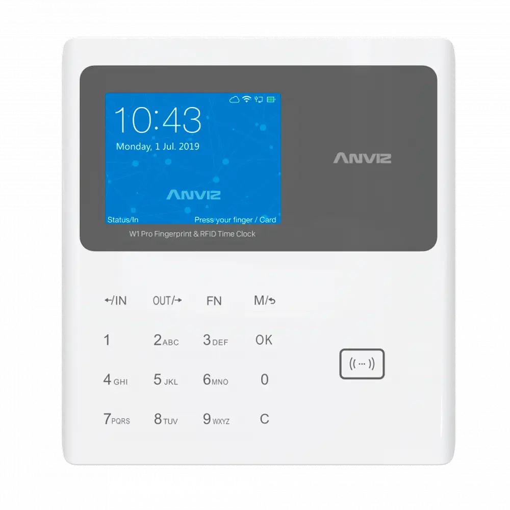 ANVIZ - Control de presencia - Tarjeta EM y PIN - 10.000 usuarios | 100.000 registros - TCP/IP y... (W1C-PRO) - Imagen 5