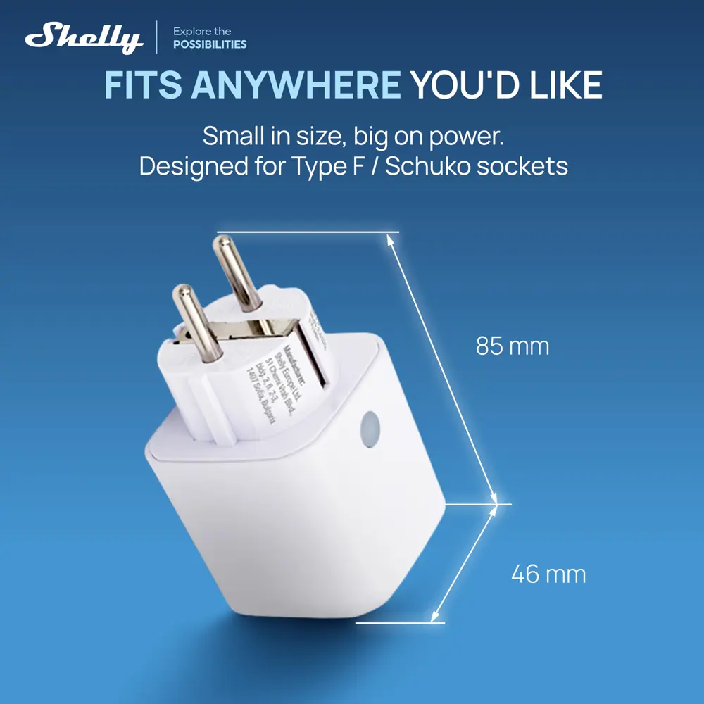 SHELLY - Shelly Plug M Gen3 (Blanco) 4 Pcs - Monitoreo preciso del consumo eléctrico - Protección... (SH-PLUG-M-GEN3-W-X4) - Imagen 6