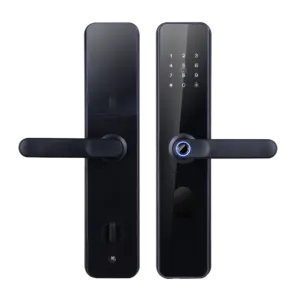 AKUVOX - Cerradura inteligente - Huella, tarjeta MF y PIN - 250 usuarios | ZigBee - Autónoma 4 x (AK-C6)