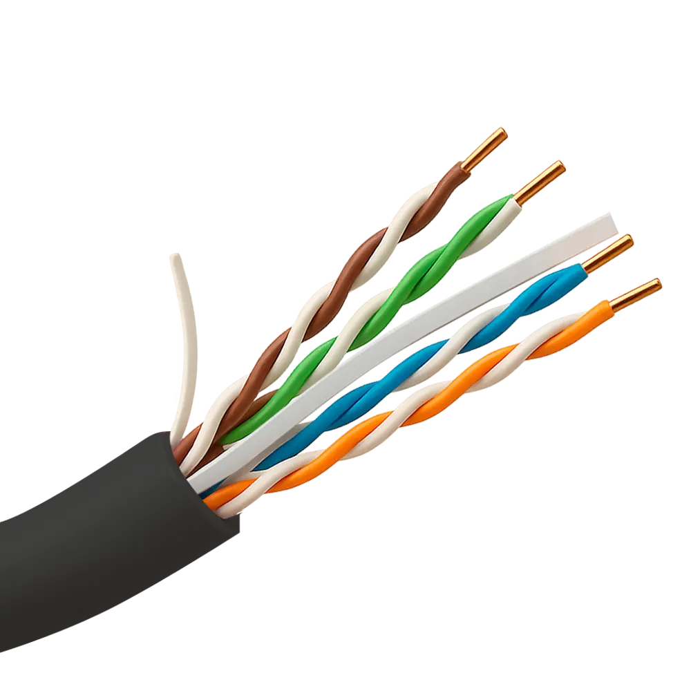 SAFIRE - Cable UTP rígido de exterior - Categoría 6 - Cumple con 90m Fluke test - Conductor OFC,... (UTP6-300-BC-OUTDOOR)