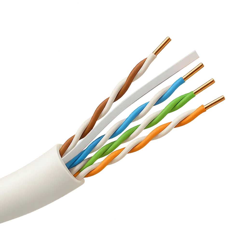 SAFIRE - Cable de datos U/UTP Categoría 6A de 4 pares - Conductor de cobre sólido puro Bare Copper - (UTP6A-500-LSZH-B2ca)