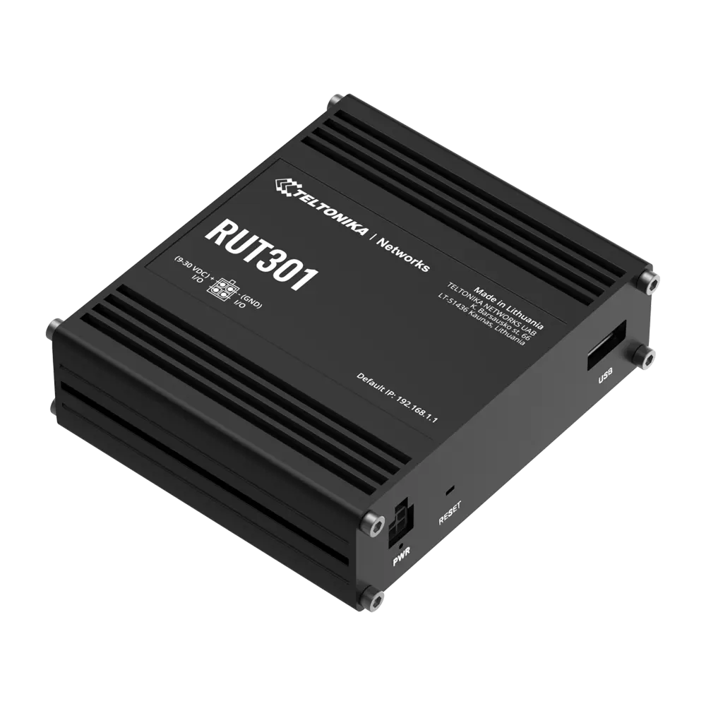 TELTONIKA - Router industrial con 5 puertos RJ45 10/100 Mbps - Ecosistema IoT: Modbus, MQTT, OPC UA y... (TK-RUT301) - Imagen 3