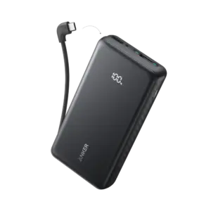ANKER - Anker Power Bank ligera - Capacidad 20000mAh  - Entrada 1x USB-C y cable incluido - Salidas... (ANK-110-20K-B)