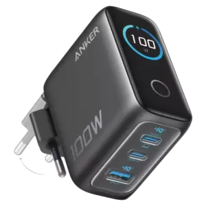 ANKER - Anker - Cargador USB - Potencia 100W | Con salida dual - Carga rápida | Tecnología GaN -... (ANK-121-100W1A2C-G)