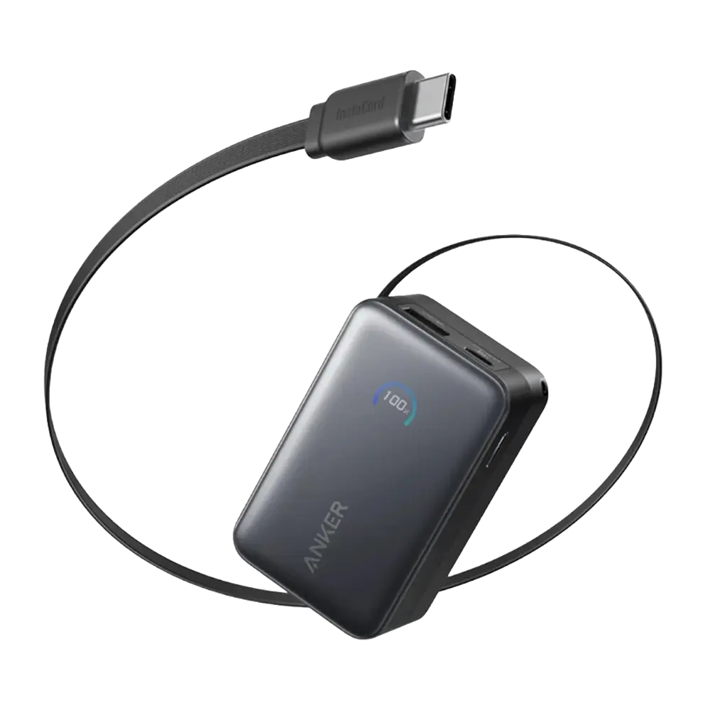 ANKER - Anker Power Bank Mini - Capacidad 10000mAh - Entrada 1x USB-C y cable incluido - Salidas... (ANK-1638-10K-B)
