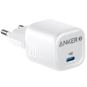 ANKER - Anker - Cargador USB - Potencia 20W - Carga rápida  - Salidas 1x USB-C - Color blanco |... (ANK-2699-20W1C-W)