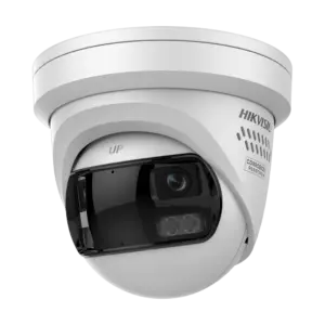 HIKVISION - Cámara IP Turret Panorámica 180º gama PRO - Resolución 12 Mpx | Lente 2 x 2.8 mm (180º) -... (DS-2CD23127G3P-LIS2