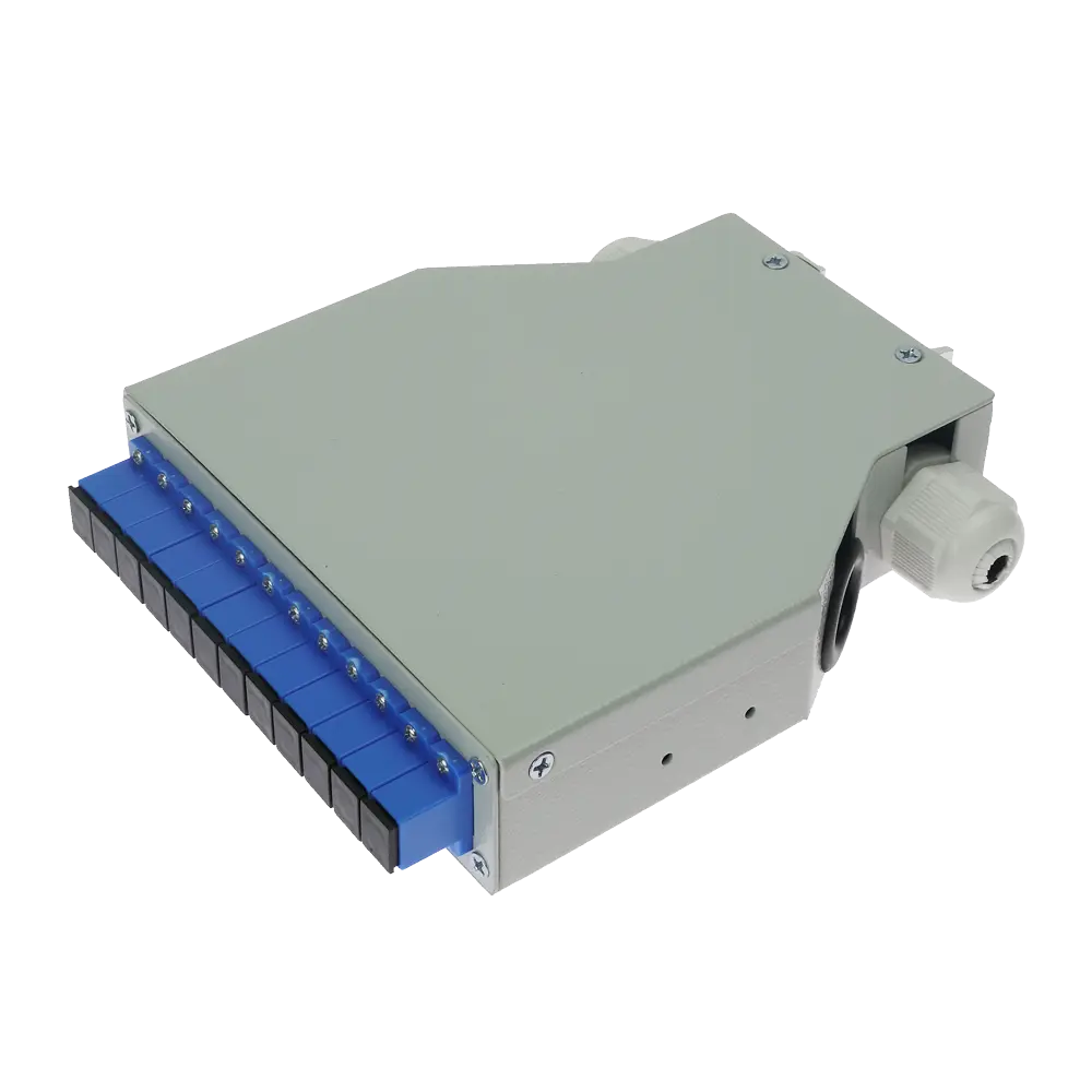 MARCA BLANCA - Caja de distribución de fibra para carril DIN - Incluye 12 adaptadores SC simplex... (FIBERBOX-DIN-12-SC-UPC)