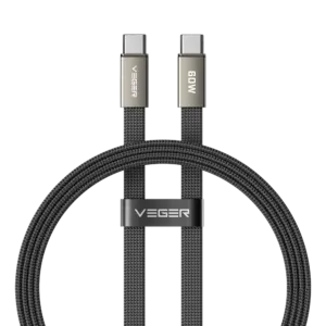 VEGER - Veger - Cable USB 2.0 para cualquier dispositivo - USB-C a USB-C - Cubierta de metal, Nylon... (VG-CC06-MTB)