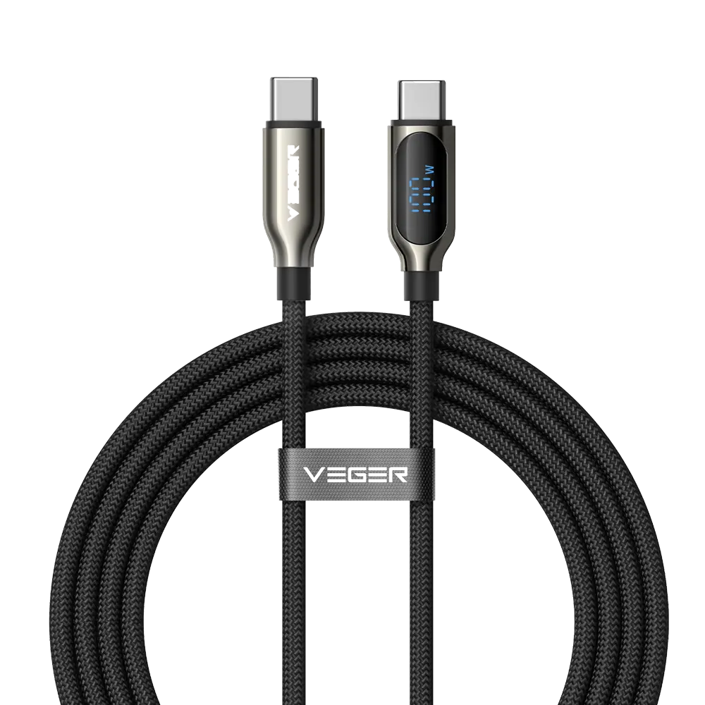 VEGER - Veger - Cable USB 2.0 para cualquier dispositivo - USB-C a USB-C - Conector de aleación de... (VG-CC1-XHJ)