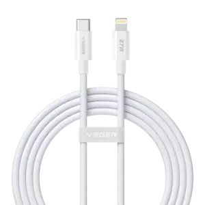 VEGER - Veger - Cable USB 2.0 para cualquier dispositivo - USB-C a Lightning - Cubierta de metal,... (VG-CL1-FPG)