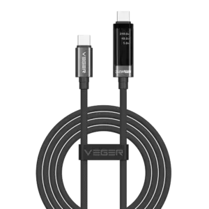 VEGER - Veger - Cable USB 2.0 para cualquier dispositivo - USB-C a USB-C - Conector con display... (VG-DC120-CC1.5)