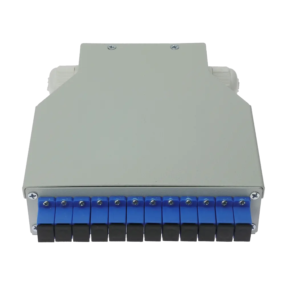 MARCA BLANCA - Caja de distribución de fibra para carril DIN - Incluye 12 adaptadores SC simplex... (FIBERBOX-DIN-12-SC-UPC) - Imagen 2